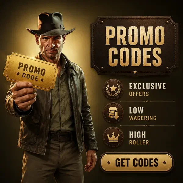 The Trailblazer presenting golden promo code voucher at Active Jackpotraider Casino portal