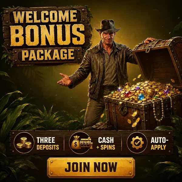 The Trailblazer reveals Jackpotraider welcome bonus treasure in adventurous jungle setting