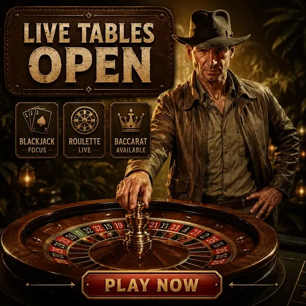 The Trailblazer spins roulette wheel at 333 Jackpotraider live casino tables